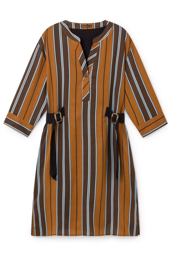 Skatïe - Jurk Tawny Striped Print - Luxedy