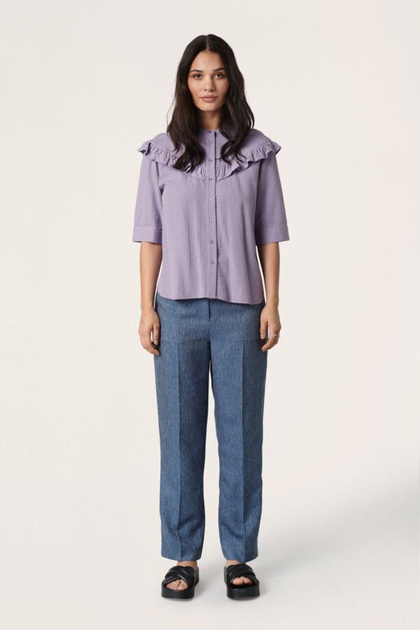 Soaked in Luxury - Blouse Aviva Lavender Gray - Luxedy