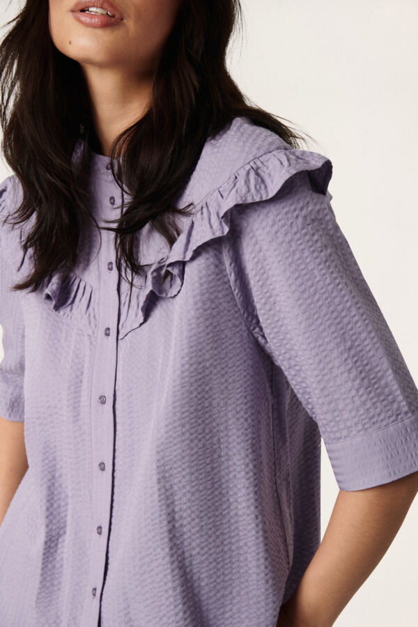 Soaked in Luxury - Blouse Aviva Lavender Gray - Luxedy