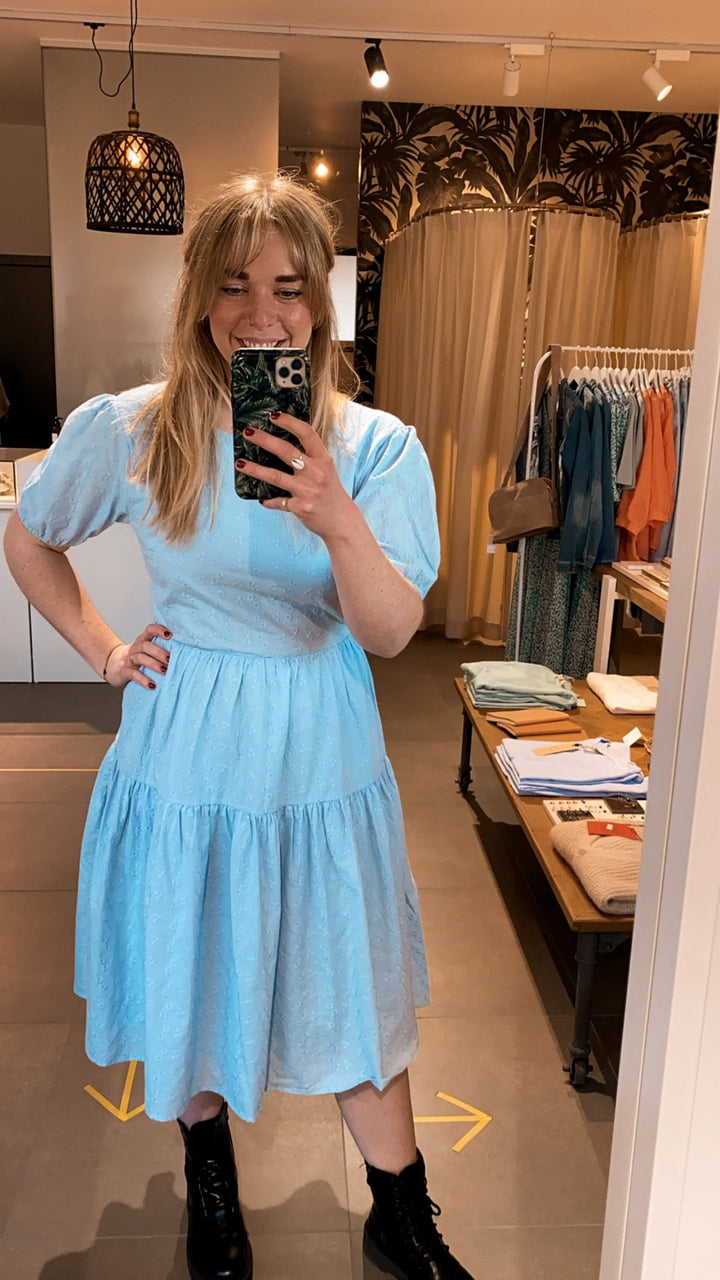 Soaked in Luxury - Jurk Glaise Cashmere Blue - Luxedy