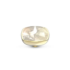 Melano - Steen Twisted Circular White Opal Goud/Zilver