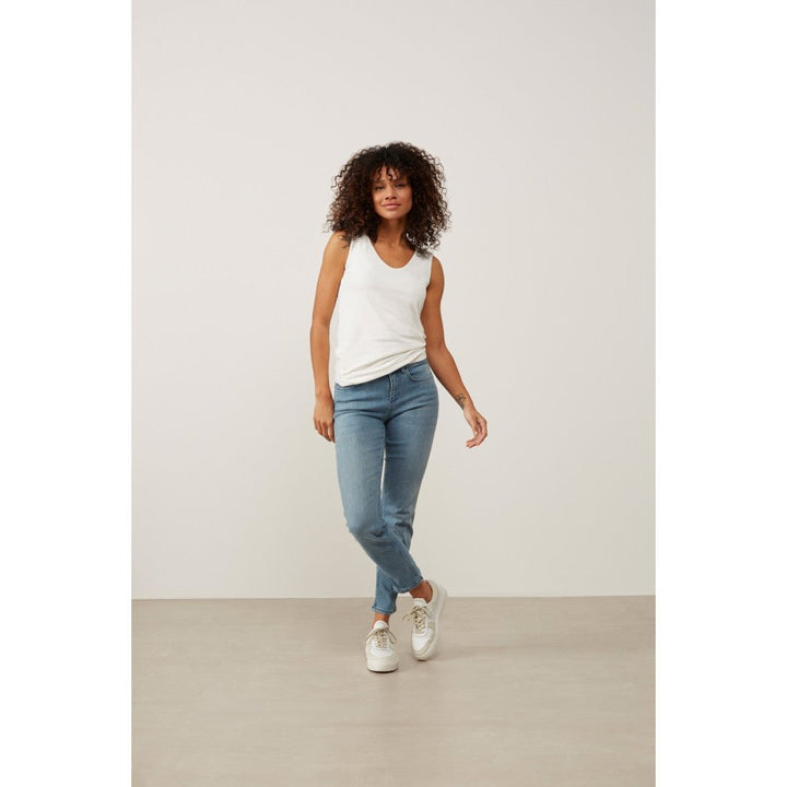 YAYA - Broek Jeans Cotton Blend Straight Fit - Luxedy