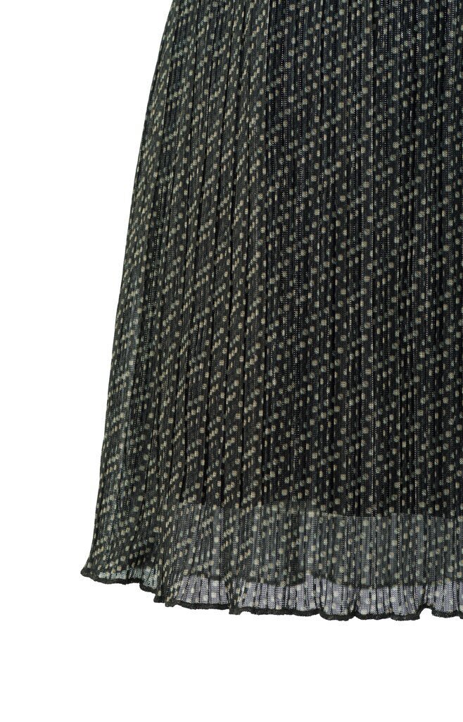YAYA - Rok Jersey Plisse Printed Mini Phantom Dessin - Luxedy