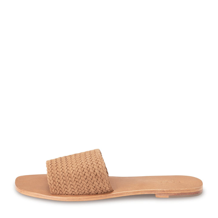 YAYA - Woven Suede Slippers Clay - Luxedy